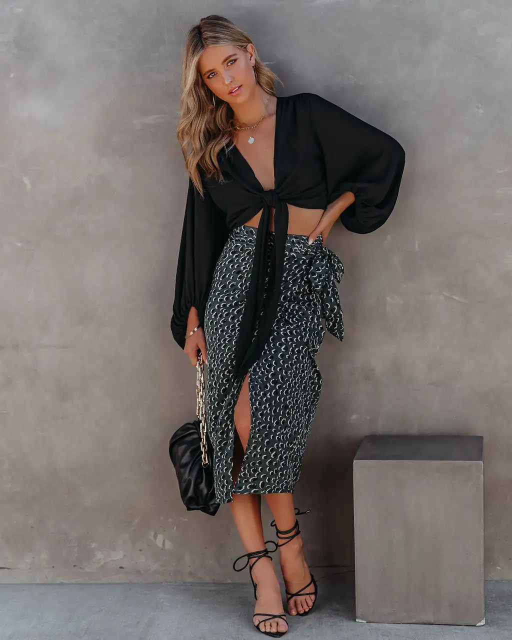 TYCH-001 Paniz Printed Wrap Midi Skirt - FINAL SALE 7 TYCH-001 Paniz Printed Wrap Midi Skirt - FINAL SALE - Image 7