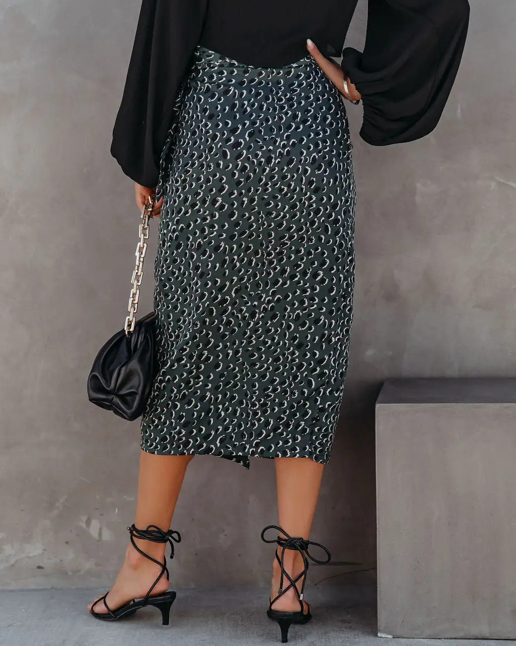 TYCH-001 Paniz Printed Wrap Midi Skirt - FINAL SALE 2 TYCH-001 Paniz Printed Wrap Midi Skirt - FINAL SALE - Image 2