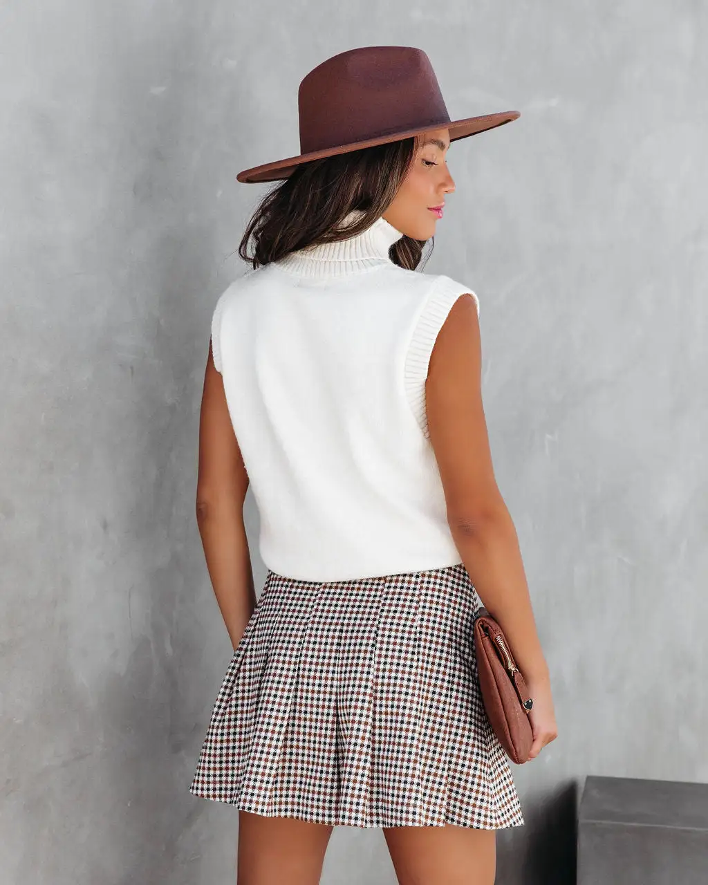 Peyton Knit Turtleneck Sweater Vest - Cream - FINAL SALE 4 Peyton Knit Turtleneck Sweater Vest - Cream - FINAL SALE - Image 4