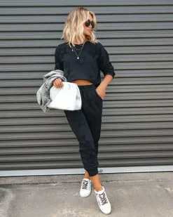 THRE-001 Hidden Stars Textured Pocketed Joggers - FINAL SALE