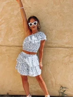 ENDL-001 Natalia Cotton Ruffled Floral Mini Skirt - FINAL SALE -clothes Sales PhotoMay16 103758PM 2 8e023d14 df1e 49fd 82d8 8f0b77070aa2