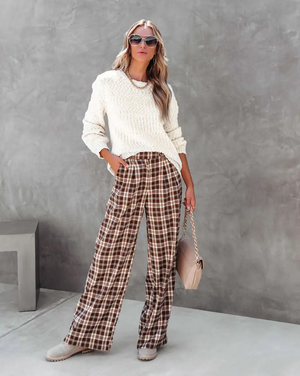 Pumpkin Spice Season Knit Pullover Sweater - Cream - FINAL SALE 3 Pumpkin Spice Season Knit Pullover Sweater - Cream - FINAL SALE - Image 3