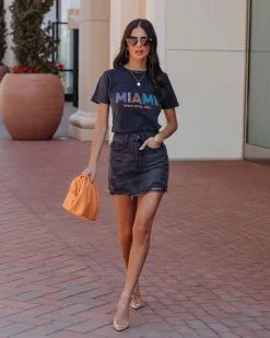 GILL-001 Ravenhood Denim Distressed Mini Skirt - FINAL SALE -clothes Sales RavenhoodDenimDistressedMiniSkirt121