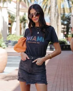 GILL-001 Ravenhood Denim Distressed Mini Skirt - FINAL SALE -clothes Sales RavenhoodDenimDistressedMiniSkirt128