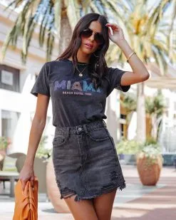 GILL-001 Ravenhood Denim Distressed Mini Skirt - FINAL SALE -clothes Sales RavenhoodDenimDistressedMiniSkirt140