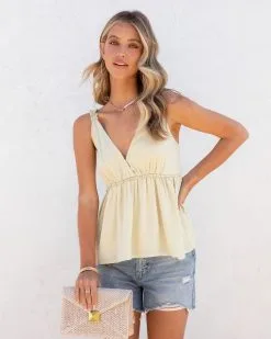 Raya Babydoll Top - Sage - SALE -clothes Sales RayaBabydollTop Sage54