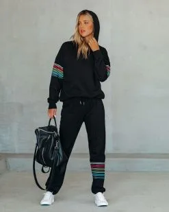 DANC-001 Red Orange Yellow Knit Joggers - FINAL SALE -clothes Sales RedOrangeYellowKnitSet175