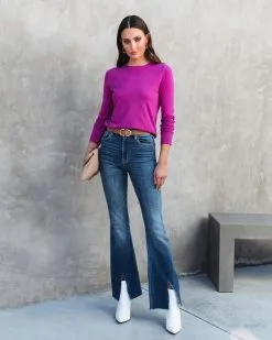 Robynn Knit Pullover Sweater - Magenta - FINAL SALE -clothes Sales RobynnKnitPulloverSweaterMagenta2