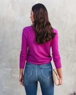 Robynn Knit Pullover Sweater - Magenta - FINAL SALE -clothes Sales RobynnKnitPulloverSweaterMagenta46