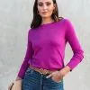 Robynn Knit Pullover Sweater - Magenta - FINAL SALE