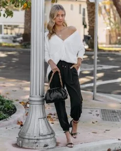 ENTR-001 Roxy Pocketed High Rise Joggers - Black - FINAL SALE -clothes Sales RoxyPocketedHighRiseJoggersBlack59