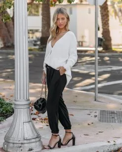 ENTR-001 Roxy Pocketed High Rise Joggers - Black - FINAL SALE -clothes Sales RoxyPocketedHighRiseJoggersBlack63