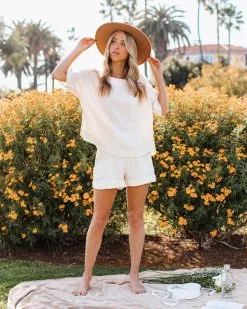 BY T-001 Springfield Cotton Frayed Pocket Top - Cream - LAST CHANCE 16 BY T-001 Springfield Cotton Frayed Pocket Top - Cream - LAST CHANCE -clothes Sales SPRINGFIELDCOTTONFRAYEDTWOPIECE CREAM 6