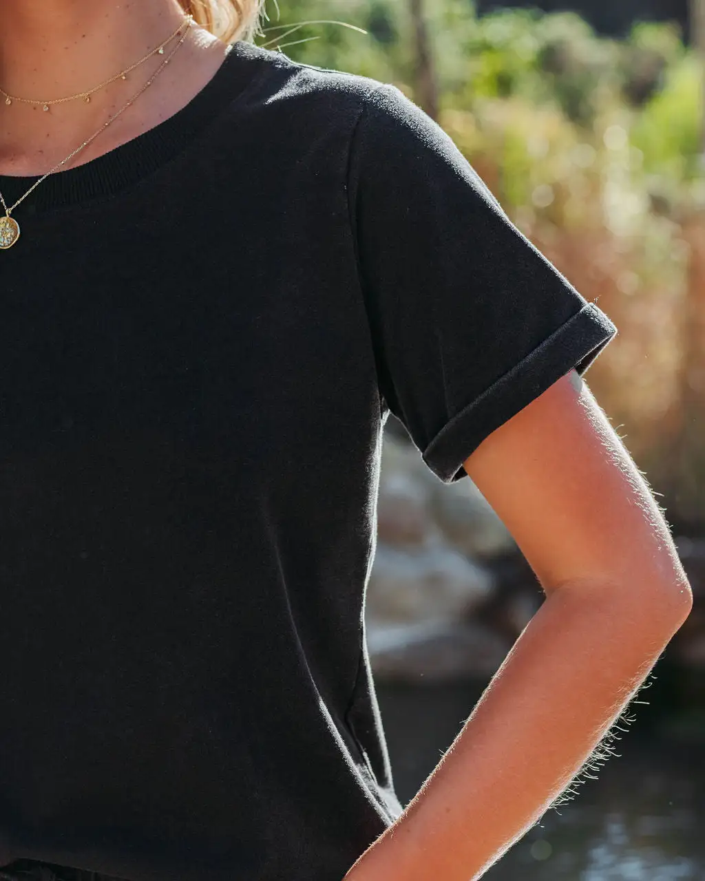 Saylor Cotton Blend Tee - Worn Black - FINAL SALE 4 Saylor Cotton Blend Tee - Worn Black - FINAL SALE - Image 4