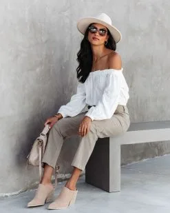 SKIE-001 Scout Pocketed High Rise Pants - Khaki - FINAL SALE -clothes Sales ScoutPocketedHighRisePantsKhaki79