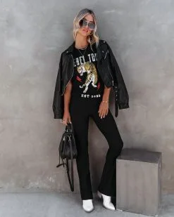 GILL-001 Selma Ribbed Flare Pants - FINAL SALE