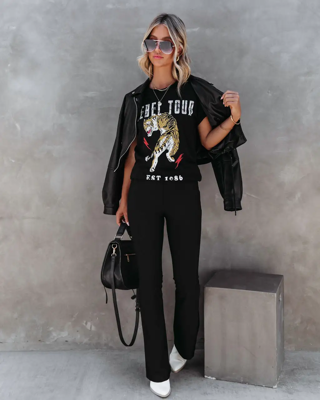 GILL-001 Selma Ribbed Flare Pants - FINAL SALE 8 GILL-001 Selma Ribbed Flare Pants - FINAL SALE - Image 8