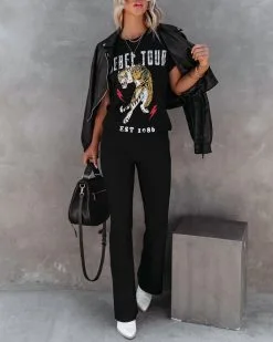 GILL-001 Selma Ribbed Flare Pants - FINAL SALE 13 GILL-001 Selma Ribbed Flare Pants - FINAL SALE -clothes Sales SelmaRibbedFlarePants98