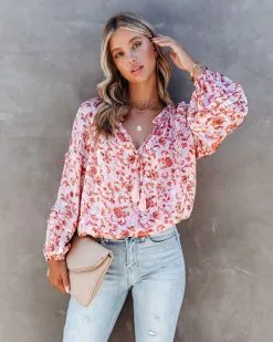 FATE-001 Seraphina Floral Balloon Sleeve Bodysuit - FINAL SALE -clothes Sales SeraphinaFloralBalloonSleeveBodysuit79