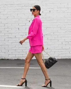 SKIE-001 She Means Business Pocketed Blazer - Hot Pink - FINAL SALE -clothes Sales SheMeansBusinessPocketedHotPink67 cbf93edf 9e67 4498 bd06 bb3c0398eb38