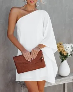 Side To Side One Shoulder Statement Dress - White - SALE 14 Side To Side One Shoulder Statement Dress - White - SALE -clothes Sales SideToSideOneShoulderStatementDressWhite67