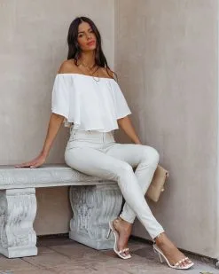 BAGA-001 Simplicity High Rise Faux Leather Pants - Bone - LAST CHANCE 11 BAGA-001 Simplicity High Rise Faux Leather Pants - Bone - LAST CHANCE -clothes Sales SimplicityHighRiseFauxLeatherPantsBone87