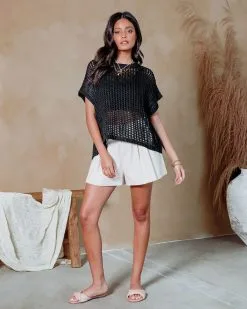 Siren Knit Crochet Top - Black 9 Siren Knit Crochet Top - Black -clothes Sales Sirenknitcrochettopblack3315