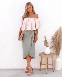 Slow Kiss Off The Shoulder Top - Nude - FINAL SALE -clothes Sales SlowKissOffTheShoulderTopNude2