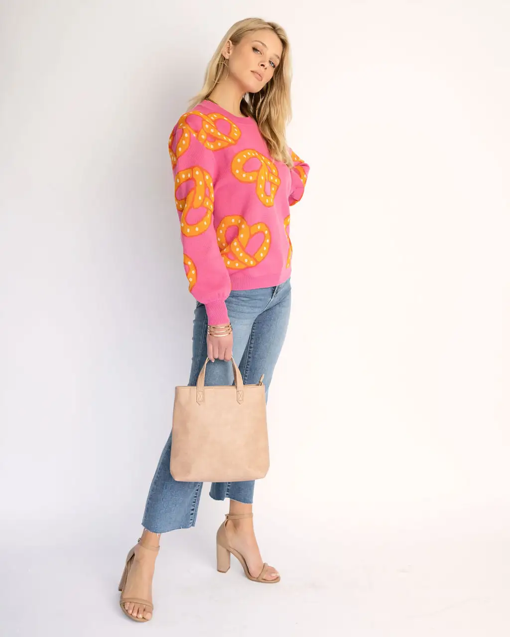 Snack Time Sweater - Pink - FINAL SALE 5 Snack Time Sweater - Pink - FINAL SALE - Image 5