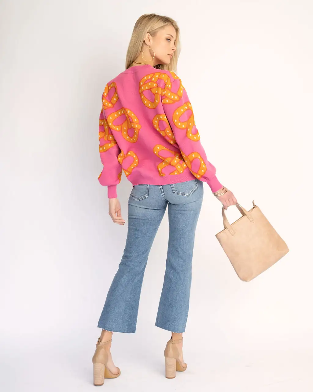 Snack Time Sweater - Pink - FINAL SALE 4 Snack Time Sweater - Pink - FINAL SALE - Image 4