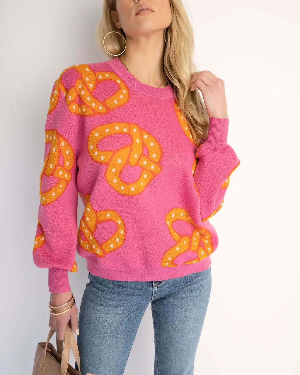 Snack Time Sweater - Pink - FINAL SALE 2 Snack Time Sweater - Pink - FINAL SALE - Image 2