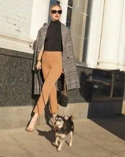 ON T-001 Yes Moment High Waisted Pants - Tan - FINAL SALE