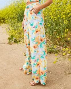 Sonia Floral Pocketed Wide Leg Pants 9 Sonia Floral Pocketed Wide Leg Pants -clothes Sales Soniafloraltwopiece200082