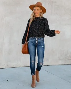 Splash Of Color Speckled Knit Sweater - Black - FINAL SALE -clothes Sales SplashOfColorSpeckledKintSweaterBlack11