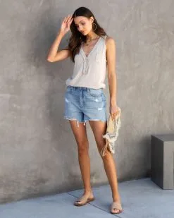 Rylah Knit Henley Tank - Light Taupe -clothes Sales StassiHighRiseDistressedMomJeanShorts RylahKnitHenleyTank LightTaupe45