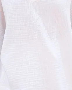 Sumner Cotton Relaxed V-Neck Top - White - FINAL SALE -clothes Sales Summercottontwopiece 7