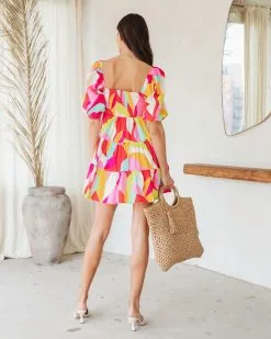 SALT-001 Think Bold Printed Smocked Cotton Babydoll Dress - SALE -clothes Sales Thinkboldprintedsmockedcottonbabydolldress43