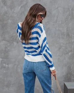 Tidal Wave Cotton Striped Sweater - SALE -clothes Sales TidalWaveCottonStripedSweater18