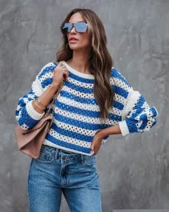 Tidal Wave Cotton Striped Sweater - SALE -clothes Sales TidalWaveCottonStripedSweater32