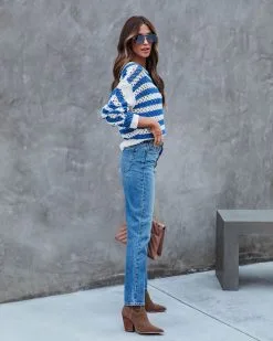 Tidal Wave Cotton Striped Sweater - SALE -clothes Sales TidalWaveCottonStripedSweater9