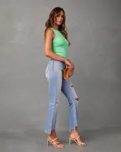 GILL-001 Tod Sleeveless Ribbed Knit Bodysuit - Lime 11 GILL-001 Tod Sleeveless Ribbed Knit Bodysuit - Lime -clothes Sales Todsleevelessribbedknitbodysuitlime33631