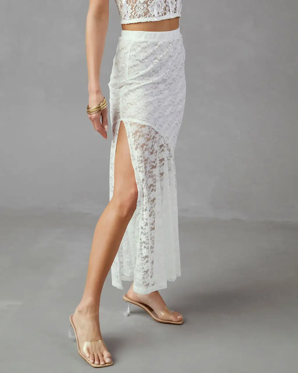 EMOR-001 Yours Truly Lace Maxi Skirt - Off White 1 EMOR-001 Yours Truly Lace Maxi Skirt - Off White