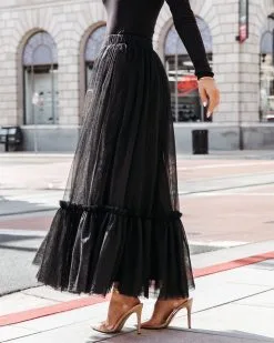 MABL-001 Truthfully Mine Tulle Maxi Skirt - Black - FINAL SALE 9 MABL-001 Truthfully Mine Tulle Maxi Skirt - Black - FINAL SALE -clothes Sales TruthfullyMineTulleMaxiSkirt Black 2