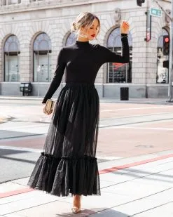 MABL-001 Truthfully Mine Tulle Maxi Skirt - Black - FINAL SALE 11 MABL-001 Truthfully Mine Tulle Maxi Skirt - Black - FINAL SALE -clothes Sales TruthfullyMineTulleMaxiSkirt Black 6
