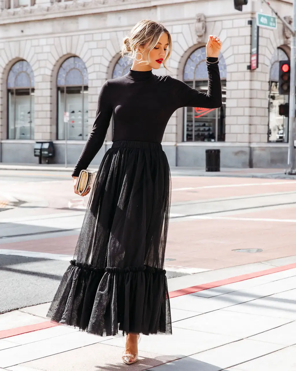MABL-001 Truthfully Mine Tulle Maxi Skirt - Black - FINAL SALE 5 MABL-001 Truthfully Mine Tulle Maxi Skirt - Black - FINAL SALE - Image 5