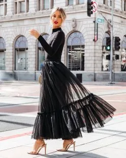 MABL-001 Truthfully Mine Tulle Maxi Skirt - Black - FINAL SALE 12 MABL-001 Truthfully Mine Tulle Maxi Skirt - Black - FINAL SALE -clothes Sales TruthfullyMineTulleMaxiSkirt Black 7