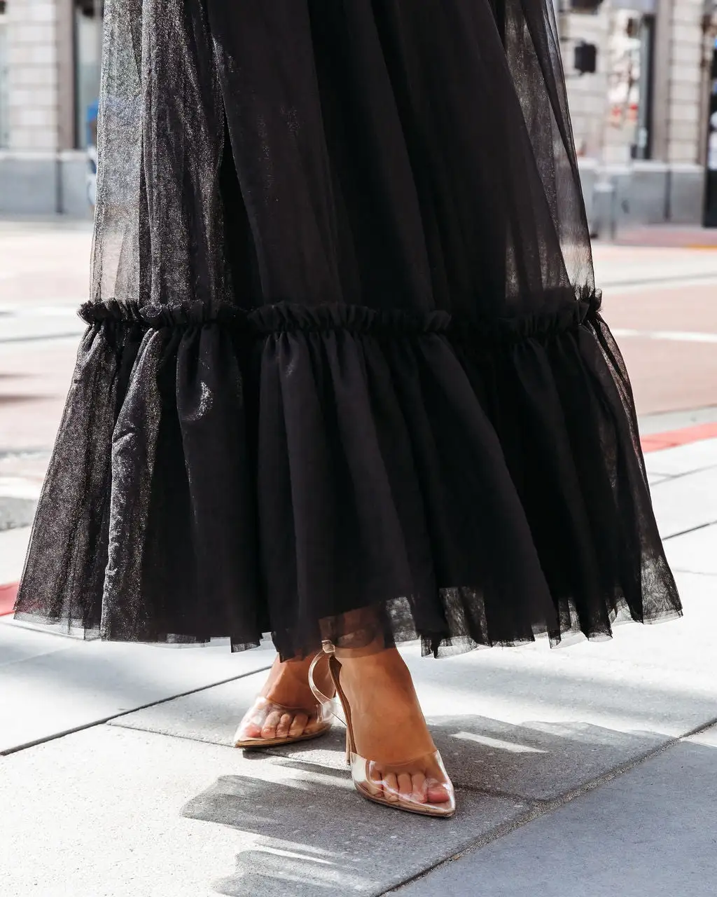 MABL-001 Truthfully Mine Tulle Maxi Skirt - Black - FINAL SALE 2 MABL-001 Truthfully Mine Tulle Maxi Skirt - Black - FINAL SALE - Image 2