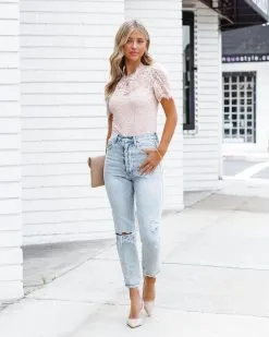 FATE-001 Unrequited Love Lace Bodysuit - Dusty Rose - FINAL SALE -clothes Sales UnrequitedLoveLaceBodysuitDustyRose6