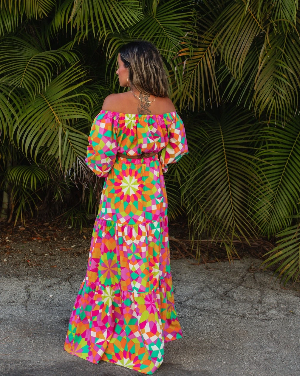 SALT-001 Down In Rio Cotton Printed Tiered Maxi Skirt - SALE 5 SALT-001 Down In Rio Cotton Printed Tiered Maxi Skirt - SALE - Image 5