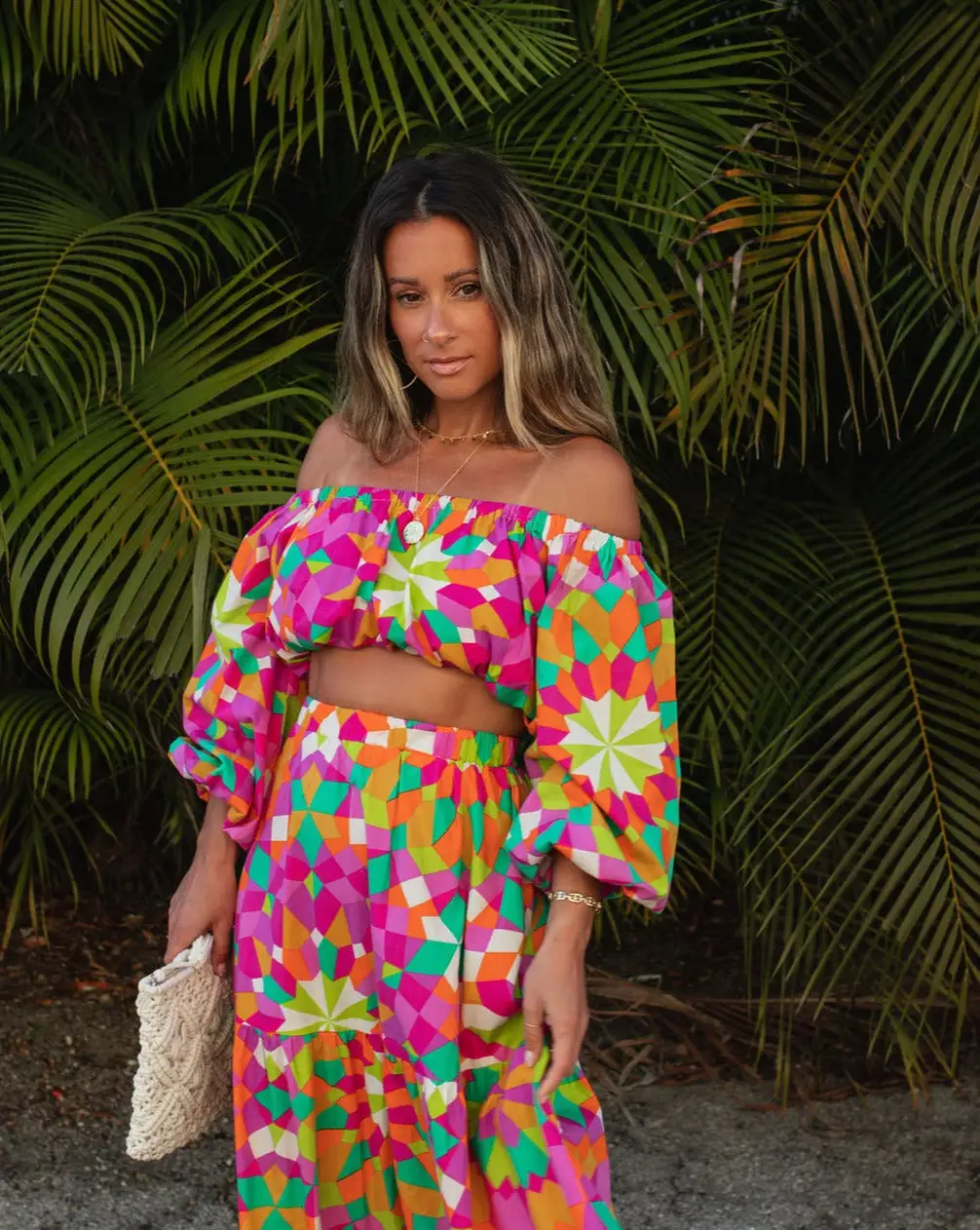 SALT-001 Down In Rio Cotton Printed Tiered Maxi Skirt - SALE 3 SALT-001 Down In Rio Cotton Printed Tiered Maxi Skirt - SALE - Image 3